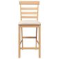 Preview: Barhocker mit Kissen 2 Stk. Natur Massivholz Gummibaum
