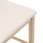 Preview: Barhocker mit Kissen 2 Stk. Natur Massivholz Gummibaum
