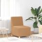 Preview: ARDEBO.de - Sessel Beige 55 cm Stoff in Lammwolloptik