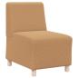 Preview: Sessel Beige 55 cm Stoff in Lammwolloptik