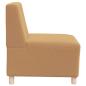 Preview: Sessel Beige 55 cm Stoff in Lammwolloptik