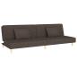 Preview: Schlafsofa 2-Sitzer mit 2 Kissen Braun Stoff