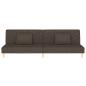 Preview: Schlafsofa 2-Sitzer mit 2 Kissen Braun Stoff