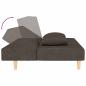 Preview: Schlafsofa 2-Sitzer mit 2 Kissen Braun Stoff