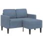 Preview: ARDEBO.de - 2-Sitzer-Sofa mit Chaiselongue L-Form Blau 125 cm Leinen