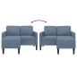 Preview: 2-Sitzer-Sofa mit Chaiselongue L-Form Blau 125 cm Leinen