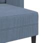Preview: 2-Sitzer-Sofa mit Chaiselongue L-Form Blau 125 cm Leinen
