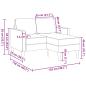 Preview: 2-Sitzer-Sofa mit Chaiselongue L-Form Blau 125 cm Leinen