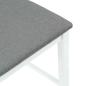 Preview: Barhocker mit Kissen 2 Stk. Weiß Massivholz Gummibaum