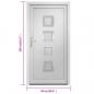 Preview: Haustür Weiß 98x208 cm PVC