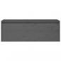 Preview: Wandschrank Grau 100x30x35 cm Massivholz Kiefer