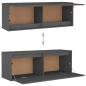 Preview: Wandschrank Grau 100x30x35 cm Massivholz Kiefer