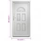 Preview: Haustür Weiß 98x208 cm PVC