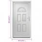 Preview: Haustür Weiß 88x208 cm PVC