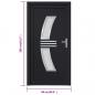 Preview: Haustür Anthrazit 98x208 cm PVC