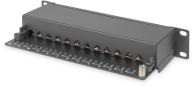 Preview: Assmann DN-91612S DIGITUS CAT 6, Klasse E Patch Panel, geschirmt, 12-Ports, schwarz (DN-91612S)