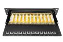 Preview: Assmann DN-91612S DIGITUS CAT 6, Klasse E Patch Panel, geschirmt, 12-Ports, schwarz (DN-91612S)