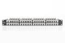 Preview: Assmann DN-91424 DIGITUS Modulares High Density Patch Panel, geschirmt, 48-Port, Keystone 1HE, Stahl, schwarz (DN-91424)