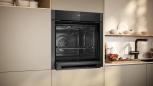 Preview: Neff B6ACJ7AG3 N50 A+ Einbaubackofen, 59,4 cm breit, 71 L, Pyrolyse, 7 Heizarten, TouchControl, Grillfunktion, Kindersicherung, Hide Tür, Air Fry, Graphite-Grey