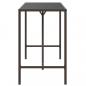 Preview: Bartisch mit Glasplatte Braun 180x70x110 cm Poly Rattan