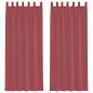 Preview: Voile Vorhänge mit Schlaufen 2 Stk. Weinrot 140x260 cm