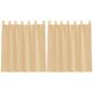 Preview: Voile Vorhänge mit Schlaufen 2 Stk. Sandfarbe 140x140 cm