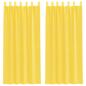Preview: Voile Vorhänge mit Schlaufen 2 Stk. Gelb 140x245 cm