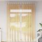 Preview: ARDEBO.de - Voile Vorhänge mit Schlaufen 2 Stk. Sandfarbe 140x260 cm