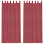 Preview: Voile Vorhänge mit Schlaufen 2 Stk. Weinrot 140x245 cm