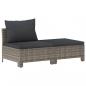 Preview: 7-tlg. Garten-Lounge-Set mit Kissen Grau Poly Rattan