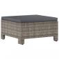 Preview: 7-tlg. Garten-Lounge-Set mit Kissen Grau Poly Rattan