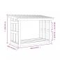 Preview: Kaminholzregal 108x64,5x77 cm Massivholz Kiefer