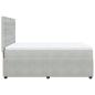 Preview: Boxspringbett mit Matratze Hellgrau 140x190 cm Samt