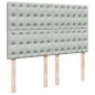 Preview: Boxspringbett mit Matratze Hellgrau 140x190 cm Samt