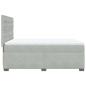 Preview: Boxspringbett mit Matratze Hellgrau 140x190 cm Samt
