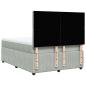 Preview: Boxspringbett mit Matratze Hellgrau 140x190 cm Samt