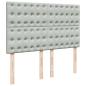 Preview: Boxspringbett mit Matratze Hellgrau 140x190 cm Samt