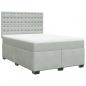Preview: Boxspringbett mit Matratze Hellgrau 140x190 cm Samt