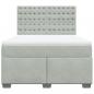 Preview: Boxspringbett mit Matratze Hellgrau 140x190 cm Samt