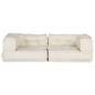 Preview: Pouf Modular Creme 140x70x36 cm Stoff