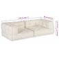 Preview: Pouf Modular Creme 140x70x36 cm Stoff
