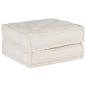 Preview: ARDEBO.de - Pouf Modular Creme 70x70x36 cm Stoff