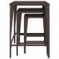 Preview: Satztische 3 Stk. Braun Poly Rattan