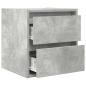 Preview: ARDEBO.de - Wand-Nachttische 2 Stk. Betongrau 38x34x40 cm