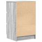 Preview: Nachttisch mit 3 Schubladen Grau Sonoma 39x35x65 cm