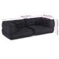 Preview: Pouf Modular Anthrazit 140x70x36 cm Stoff
