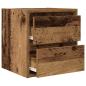 Preview: Wand-Nachttische 2 Stk. Altholz-Optik 38x34x40 cm