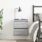 Preview: Wand-Nachttisch Grau Sonoma 38x34x40 cm