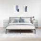 Preview: Nachttische mit 3 Schubladen 2 Stk. Betongrau 39x35x65 cm
