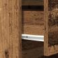 Preview: Nachttische mit 3 Schubladen 2 Stk. Altholz-Optik 39x35x65 cm